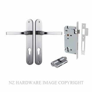 IVER 12232KENTR60KK ANNECY KEY-KEY ENTRANCE LOCK KITSET OVAL PLATE BRUSHED CHROME