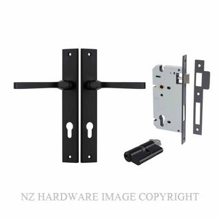 IVER 12708KENTR60KK ANNECY KEY-KEY ENTRANCE LOCK KITSET RECTANGULAR PLATE MATT BLACK