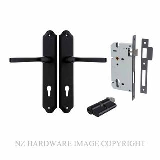 IVER 12720KENTR60KK ANNECY KEY-KEY ENTRANCE LOCK KITSET SHOULDERED PLATE MATT BLACK