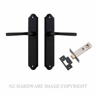 IVER 12720KPASS60 ANNECY PASSAGE LATCH KITSET SHOULDERED PLATE MATT BLACK