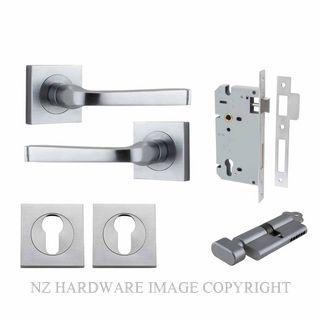 IVER 0395KENTR60KT ANNECY KEY-TURN ENTRANCE LOCK KITSET SQUARE ROSE BRUSHED CHROME