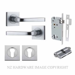 IVER 0395KENTR60KK ANNECY KEY-KEY ENTRANCE LOCK KITSET SQUARE ROSE BRUSHED CHROME
