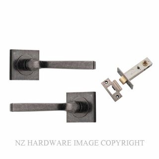 IVER 0397KPASS60 ANNECY PASSAGE LATCH KITSET SQUARE ROSE DISTRESSED NICKEL