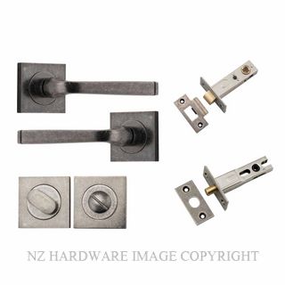 IVER 0397KPRIV60 ANNECY PRIVACY LATCH KITSET SQUARE ROSE DISTRESSED NICKEL