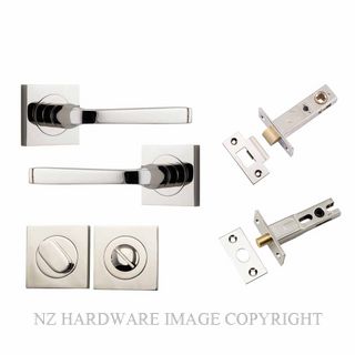 IVER 0398KPRIV60 ANNECY PRIVACY LATCH KITSET SQUARE ROSE POLISHED NICKEL