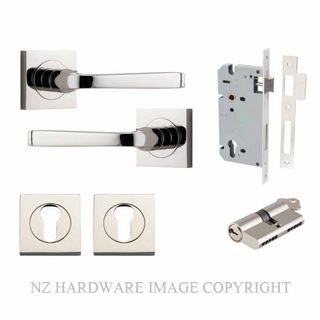 IVER 0398KENTR60KK ANNECY KEY-KEY ENTRANCE LOCK KITSET SQUARE ROSE POLISHED NICKEL