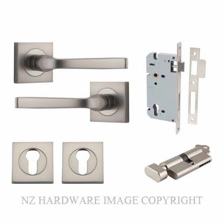 IVER 0399KENTR60KT ANNECY KEY-TURN ENTRANCE LOCK KITSET SQUARE ROSE SATIN NICKEL