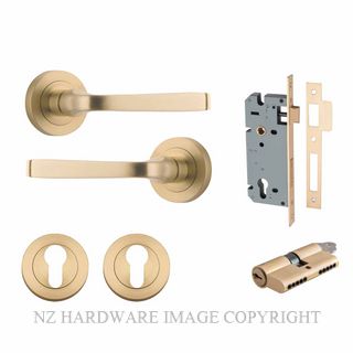 IVER 0451KENTR60KK ANNECY KEY-KEY ENTRANCE LOCK KITSET ROUND ROSE BRUSHED BRASS