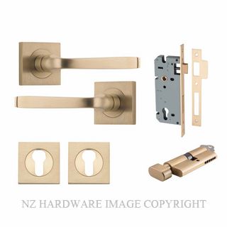 IVER 0462KENTR60KT ANNECY KEY-TURN ENTRANCE LOCK KITSET SQUARE ROSE BRUSHED BRASS