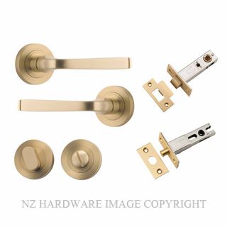 IVER 0451KPRIV60 ANNECY PRIVACY LATCH KITSET ROUND ROSE BRUSHED BRASS