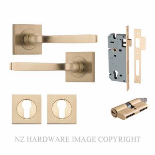 IVER 0462KENTR60KK ANNECY KEY-KEY ENTRANCE LOCK KITSET SQUARE ROSE BRUSHED BRASS