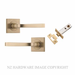 IVER 0462KPASS60 ANNECY PASSAGE LATCH KITSET SQUARE ROSE BRUSHED BRASS