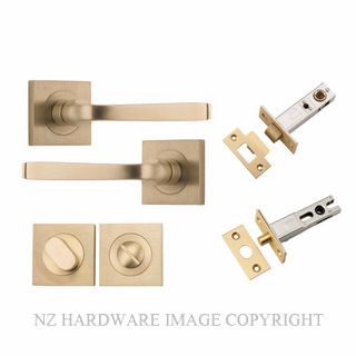 IVER 0462KPRIV60 ANNECY PRIVACY LATCH KITSET SQUARE ROSE BRUSHED BRASS