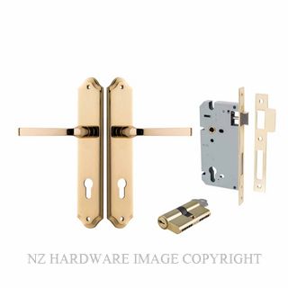 IVER 10220KENTR60KK ANNECY KEY-KEY ENTRANCE LOCK KITSET SHOULDERED PLATE POLISHED BRASS