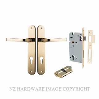 IVER 10232KENTR60KK ANNECY KEY-KEY ENTRANCE LOCK KITSET OVAL PLATE POLISHED BRASS