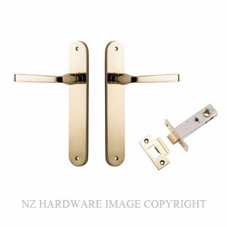 IVER 10232KPASS60 ANNECY PASSAGE LATCH KITSET OVAL PLATE OVAL PLATE POLISHED BRASS