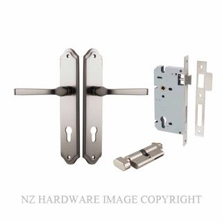 IVER 14720KENTR60KT ANNECY KEY-TURN ENTRANCE LOCK KITSET SHOULDERED PLATE SATIN NICKEL