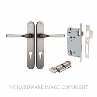 IVER 14732KENTR60KT ANNECY KEY-TURN ENTRANCE LOCK KITSET OVAL PLATE SATIN NICKEL