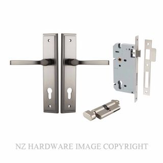 IVER 14744KENTR60KT ANNECY KEY-TURN ENTRANCE LOCK KITSET STEPPED PLATE SATIN NICKEL