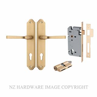 IVER 15220KENTR60KK ANNECY KEY-KEY ENTRANCE LOCK KITSET SHOULDERED PLATE BRUSHED BRASS