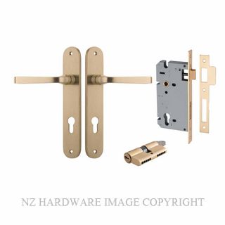 IVER 15232KENTR60KK ANNECY KEY-KEY ENTRANCE LOCK KITSET OVAL PLATE BRUSHED BRASS