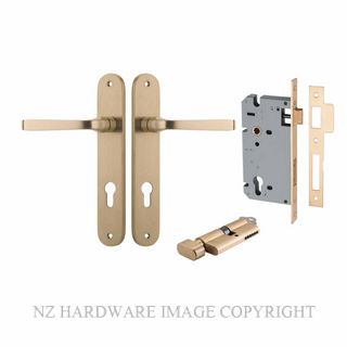 IVER 15232KENTR60KT ANNECY KEY-TURN ENTRANCE LOCK KITSET OVAL PLATE BRUSHED BRASS