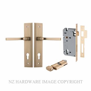IVER 15244KENTR60KT ANNECY KEY-TURN ENTRANCE LOCK KITSET STEPPED PLATE BRUSHED BRASS