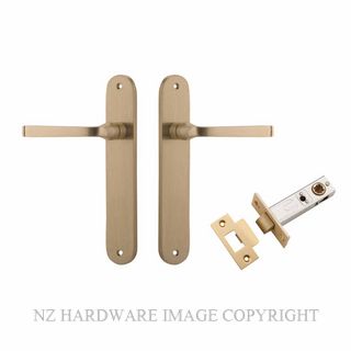 IVER 15232KPASS60 ANNECY PASSAGE LATCH KITSET OVAL PLATE BRUSHED BRASS