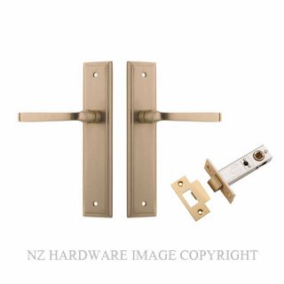 IVER 15244KPASS60 ANNECY PASSAGE LATCH KITSET STEPPED PLATE BRUSHED BRASS