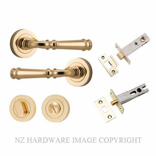 IVER 0310KPRIV60 VERONA PRIVACY LATCH KITSET ROUND ROSE POLISHED BRASS