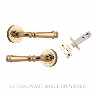 IVER 0310KPASS60 VERONA PASSAGE LATCH KITSET ROUND ROSE POLISHED BRASS