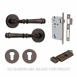 IVER 0311KENTR60KT VERONA KEY-TURN ENTRANCE LOCK KITSET ROUND ROSE SIGNATURE BRASS