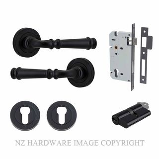 IVER 0313KENTR60KK VERONA KEY-KEY ENTRANCE LOCK KITSET ROUND ROSE MATT BLACK
