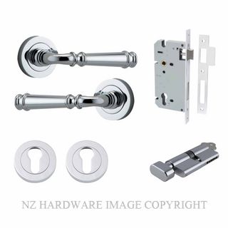 IVER 0314KENTR60KT VERONA KEY-TURN ENTRANCE LOCK KITSET ROUND ROSE CHROME PLATE
