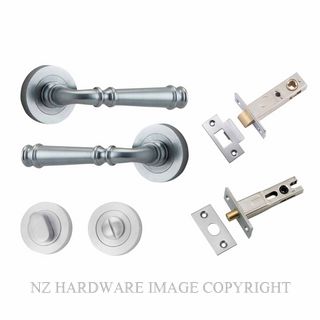 IVER 0315KPRIV60 VERONA PRIVACY LATCH KITSET ROUND ROSE BRUSHED CHROME