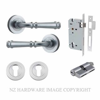 IVER 0315KENTR60KK VERONA KEY-KEY ENTRANCE LOCK KITSET ROUND ROSE BRUSHED CHROME