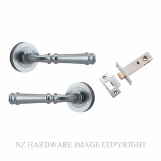 IVER 0315KPASS60 VERONA PASSAGE LATCH KITSET ROUND ROSE BRUSHED CHROME