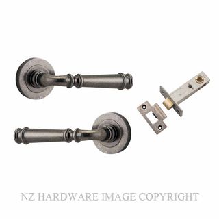 IVER 0317KPASS60 VERONA PASSAGE LATCH KITSET ROUND ROSE DISTRESSED NICKEL