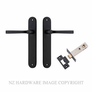 IVER 12732KPASS60 ANNECY PASSAGE LATCH KITSET OVAL PLATE MATT BLACK