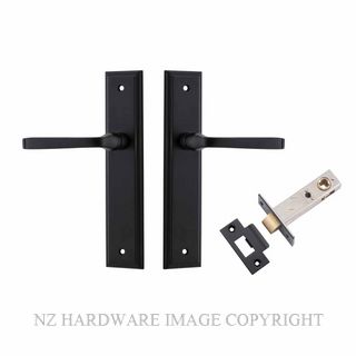 IVER 12744KPASS60 ANNECY PASSAGE LATCH KITSET STEPPED PLATE MATT BLACK