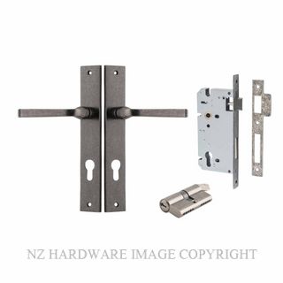 IVER 13708KENTR60KK ANNECY KEY-KEY ENTRANCE LOCK KITSET RECTANGULAR PLATE DISTRESSED NICKEL