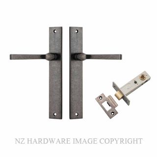 IVER 13708KPASS60 ANNECY PASSAGE LATCH KITSET RECTANGULAR PLATE DISTRESSED NICKEL