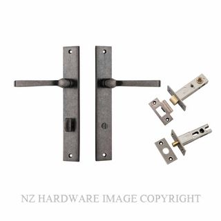 IVER 13708KPRIV60 ANNECY PRIVACY LATCH KITSET RECTANGULAR PLATE DISTRESSED NICKEL