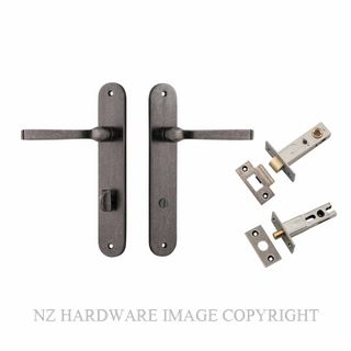 IVER 13732KPRIV60 ANNECY PRIVACY LATCH KITSET OVAL PLATE DISTRESSED NICKEL