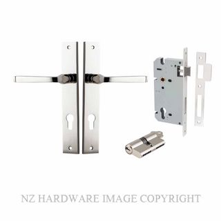 IVER 14208KENTR60KK ANNECY KEY-KEY ENTRANCE LOCK KITSET RECTANGULAR PLATE POLISHED NICKEL