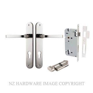 IVER 14232KENTR60KT ANNECY KEY-TURN ENTRANCE LOCK KITSET OVAL PLATE POLISHED NICKEL
