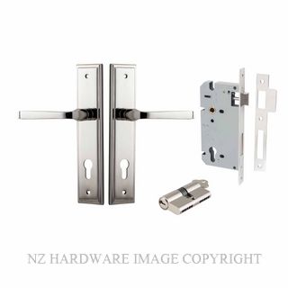 IVER 14244KENTR60KK ANNECY KEY-KEY ENTRANCE LOCK KITSET STEPPED PLATE POLISHED NICKEL