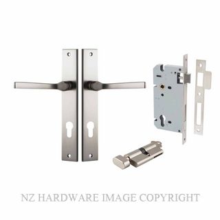 IVER 14708KENTR60KT ANNECY KEY-TURN ENTRANCE LOCK KITSET RECTANGULAR PLATE SATIN NICKEL