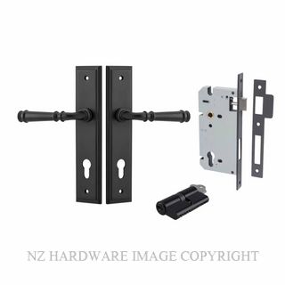 IVER 12742KENTR60KK VERONA KEY-KEY ENTRANCE LOCK KITSET STEPPED PLATE MATT BLACK