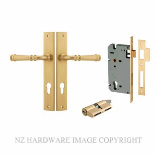 IVER 13206KENTR60KK VERONA KEY-KEY ENTRANCE LOCK KITSET RECTANGULAR PLATE BRUSHED BRASS